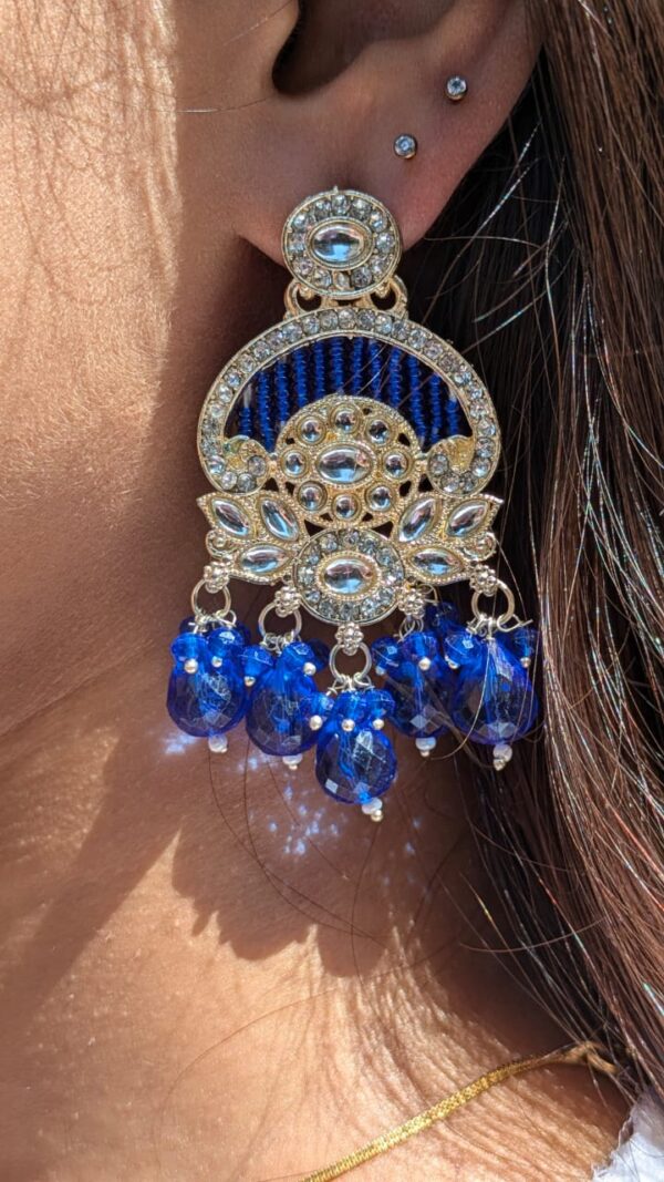 Royal blue Maharani Chandbalis