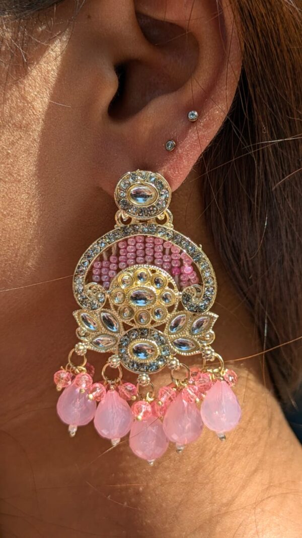 Pink Maharani Chandbalis
