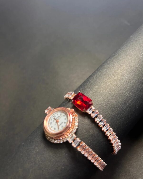 Red Grace Watch Bracelet
