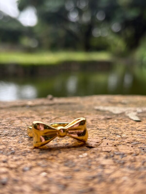 Golden Grace Bow Ring - Image 3