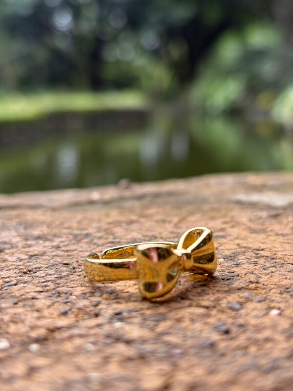 Golden Grace Bow Ring - Image 2
